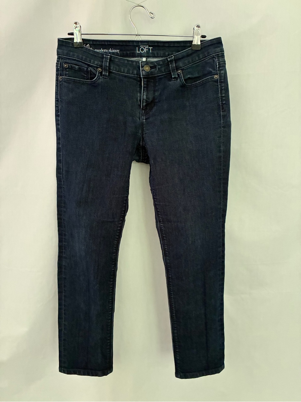 Ann Taylor LOFT Women's Modern Skinny Dark Indigo Jeans Size 10P
